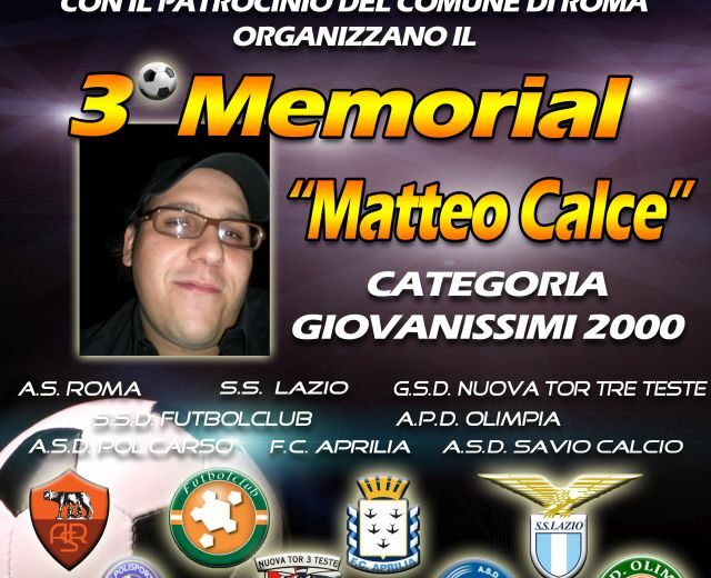 “III MEMORIAL MATTEO CALCE”: CALENDARIO E REGOLAMENTO DEL TORNEO