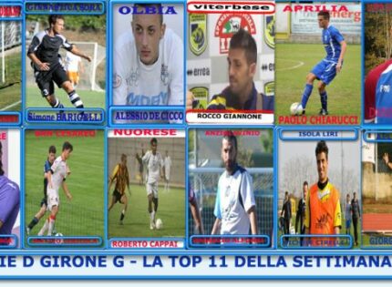 SERIE D GIRONE G. LA NUOVA TOP 11 PRESENTATA A CALCIO D’ANGOLO…