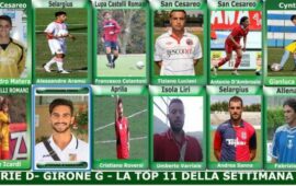 SERIE D GIRONE G – LA TOP 11 DELLA SETTIMANA