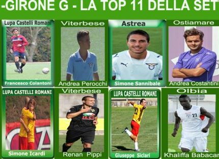 SERIE D – GIRONE G LA TOP 11 DELLA SETTIMANA