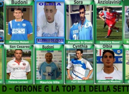 SERIE D GIRONE G LA TOP 11 DELLA SETTIMANA