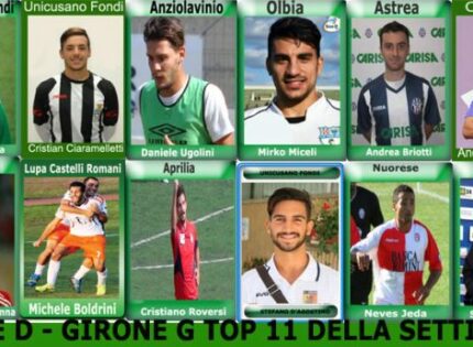 GIRONE G LA TOP 11 DELLA SETTIMANA