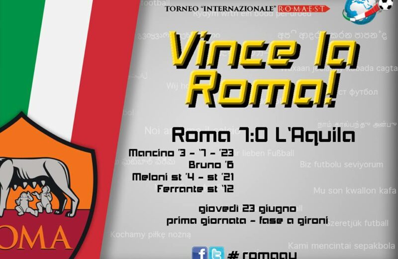 III TORNEO INTERNAZIONALE ROMA EST: ROMA – L’AQUILA 7-0