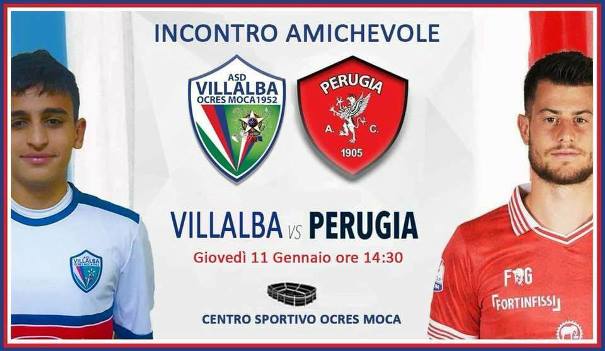Villalba Ocres Moca, domani pomeriggio test di lusso con il Perugia