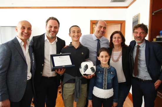 Calcio & Fair Play: Nicolò Francescotti premiato per il suo gesto dal Presidente Zingaretti