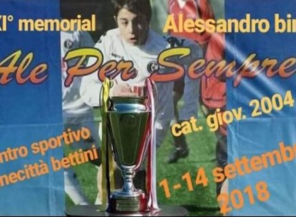 XI Memorial Alessandro Bini, si parte oggi pomeriggio al Cinecittà Bettini