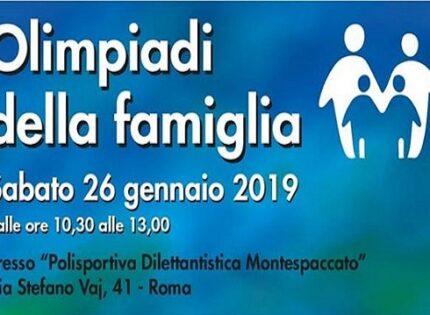 Olimpiadi della famiglia, sabato 26 gennaio a Montespaccato una giornata all’insegna dello sport