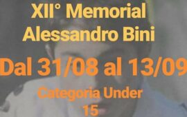 Sabato 31 agosto al via la XII Edizione del Memorial Alessandro Bini