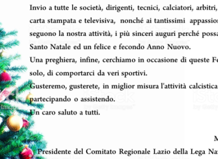 Auguri dal Presidente Melchiorre Zarelli