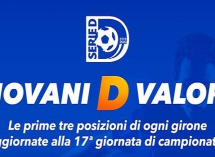 Serie D Gironi E/G, classifica Giovani D Valore: primeggiano Cassino e Aquila Montevarchi