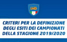 LND, i criteri per la definizione degli esiti dei campionati della stagione 2019/2020