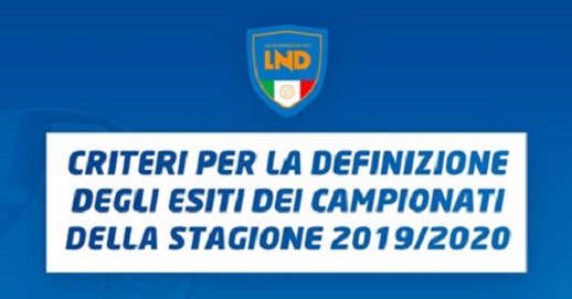 LND, i criteri per la definizione degli esiti dei campionati della stagione 2019/2020