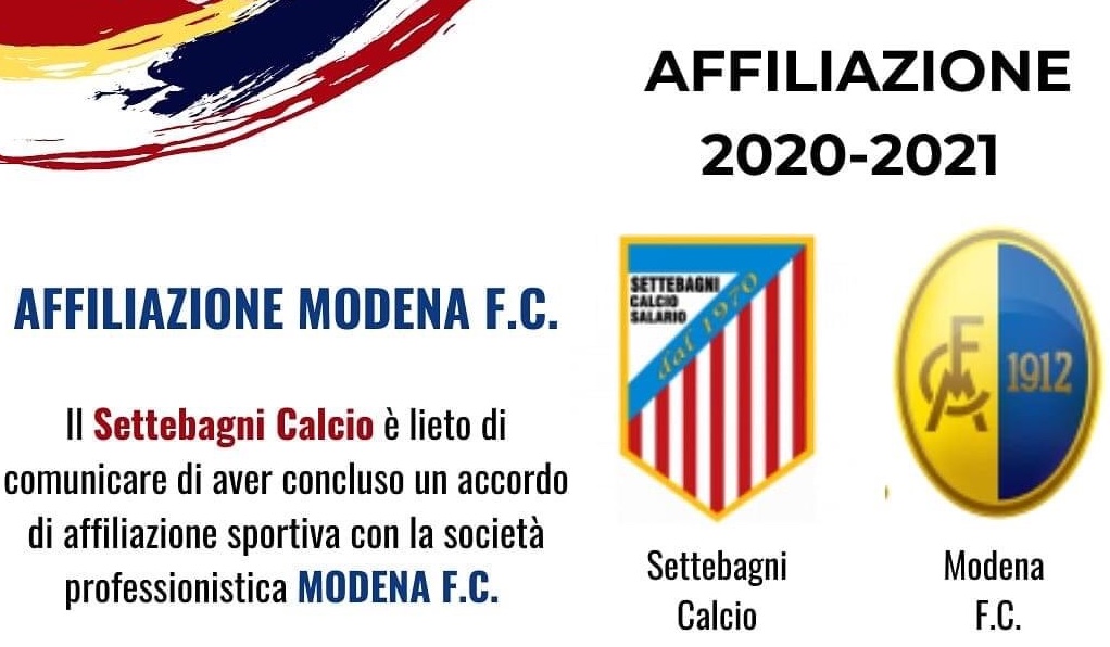 Settebagni Calcio, siglato l’accordo per l’affiliazione con il Modena