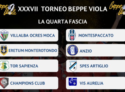 XXXVII Torneo Beppe Viola, le squadre della quarta fascia