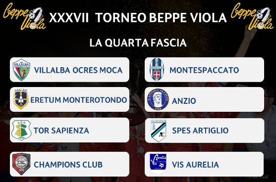XXXVII Torneo Beppe Viola, le squadre della quarta fascia