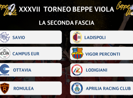 XXXVII Beppe Viola, le squadre della seconda fascia