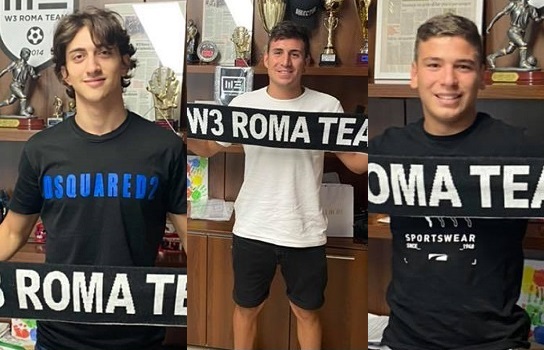 Tris di acquisti per la neopromossa W3 Roma Team: Firmano Tani, Monti e Pinna