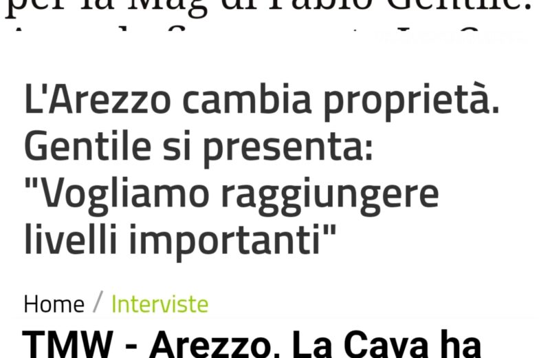 La Mag Servizi Energia rileva l’Arezzo, New Energy tra i Main Sponsor