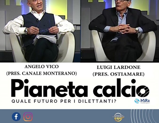 Questa sera alle 23.00 su Rete Oro non perdetevi la replica di Pianeta Calcio, ospiti i Presidenti Luigi Lardone e Angelo Vico
