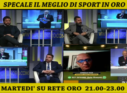 Speciale “Il meglio di Sport In Oro del 29 novembre”, questa sera dalle 21.00 su Rete Oro