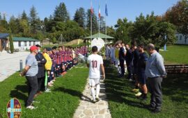 Grande commozione ad Amatrice, il Rieti prima dell’allenamento congiunto ha voluto ricordare le vittime del terremoto del 2016