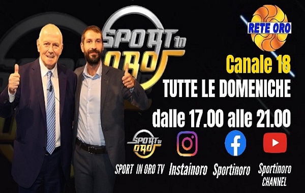 Sport in Oro, domenica la seconda puntata con Academy Casalotti, Marco Rosa e David Centioni