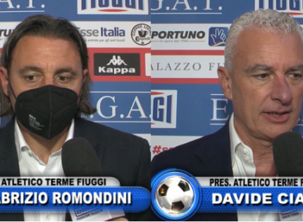 Post Atletico Terme Fiuggi – Sambenedettese, le interviste al tecnico Romondini e al Presidente Ciaccia