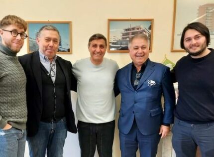 Grande incontro tra la Famiglia Fabrizi e Bruno Giordano presso la sede della AFH Holding Spa a Morena