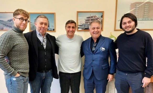 Grande incontro tra la Famiglia Fabrizi e Bruno Giordano presso la sede della AFH Holding Spa a Morena