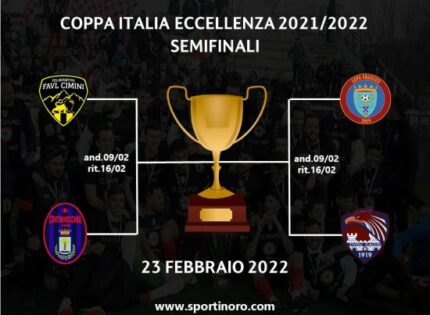 Coppa Italia di Eccellenza, mercoledì pomeriggio due semifinali straordinarie: Appuntamento alle ore 15 a Vignanello ed a Frascati
