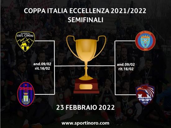 Coppa Italia di Eccellenza, mercoledì pomeriggio due semifinali straordinarie: Appuntamento alle ore 15 a Vignanello ed a Frascati