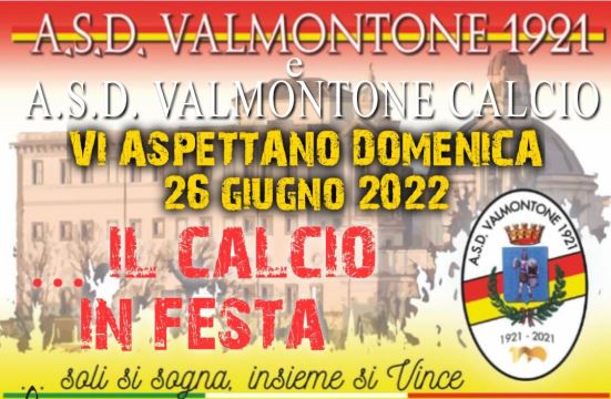“Il calcio in festa”, domenica l’ ASD Valmontone 1921 chiude la stagione sportiva 2021/2022