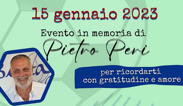 Domenica 15 gennaio a Pomezia l’evento in memoria di Pietro Peri: “Per ricordarti con gratitudine e amore”