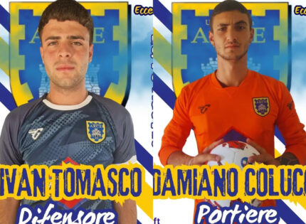 Doppio innesto classe 2005 per l’Arce, il difensore Tomasco e il portiere Colucci