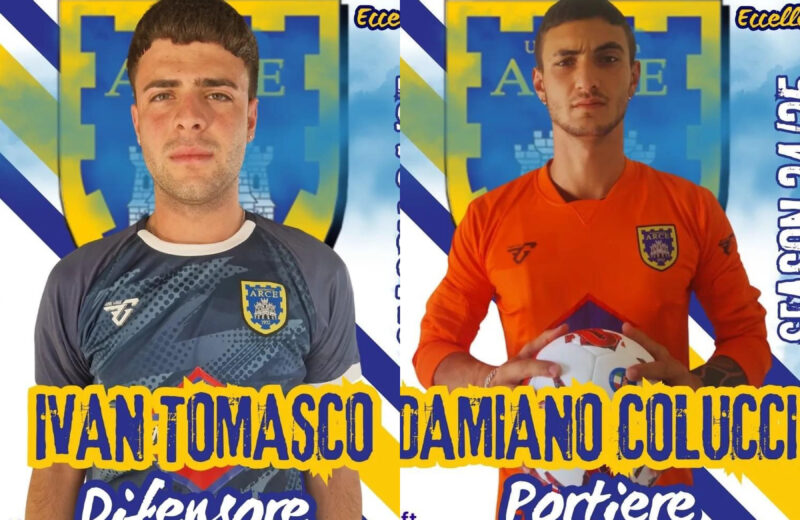 Doppio innesto classe 2005 per l’Arce, il difensore Tomasco e il portiere Colucci