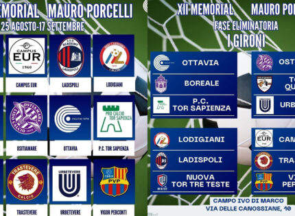 Domani al via la XII Edizione del Memorial Mauro Porcelli