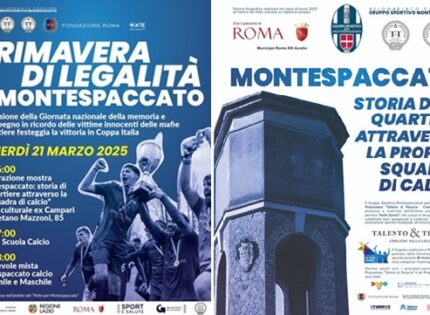 “Primavera di Legalità a Montespaccato” – Storia di un Quartiere attraverso la sua squadra di calcio, oggi l’iniziativa alla presenza del Ministro Andrea Abodi
