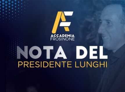 Le parole del Presidente dell’Accademia Frosinone Luigi Lunghi