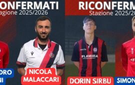Poker di conferme per il Flaminia Civita Castellana: rinnovano Sirbu, Tascini, Ricozzi e Malaccari