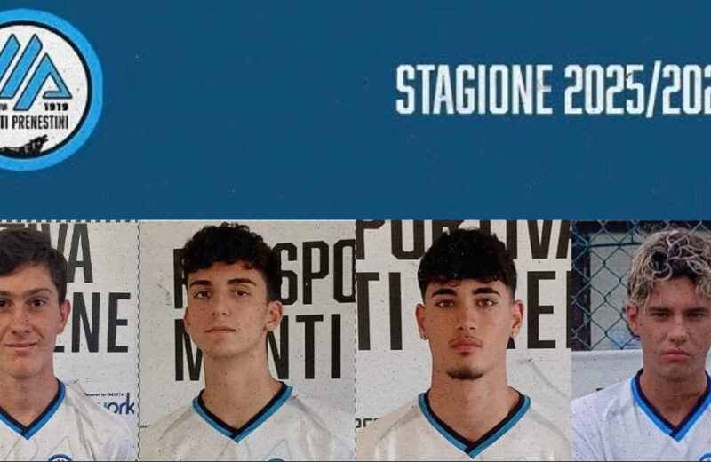Pol. Monti Prenestini:  ufficiali gli under Anconitano, Iannone, Rugghia e Alfano