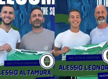Il Città di Cerveteri riconferma Alessio Altamura e annuncia l’under classe 2007 Alessio Leonori