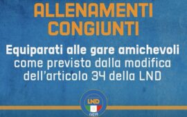 Avviso alle società, gli allenamenti congiunti sono equiparati alle gare amichevoli