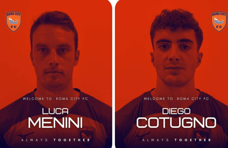 Il Roma City ufficializza il difensore Luca Menini e l’attaccante Diego Cotugno