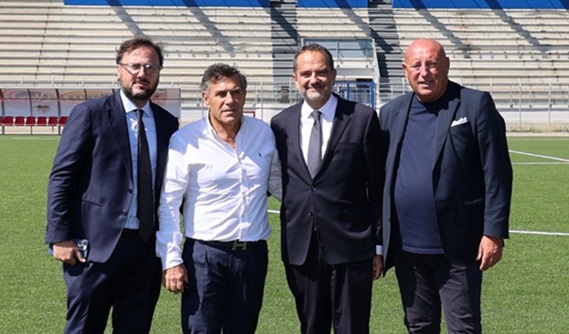 Il Presidente della Serie C Matteo Marani in visita a Guidonia Montecelio