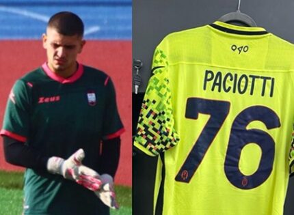 Il portiere Giacomo Paciotti, ex campione regionale U19 con la Lodigiani ha esordito ieri in Serie C con la maglia del Crotone