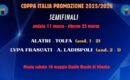 Oggi pomeriggio le Semifinali di ritorno della Coppa Italia di Promozione, la presentazione