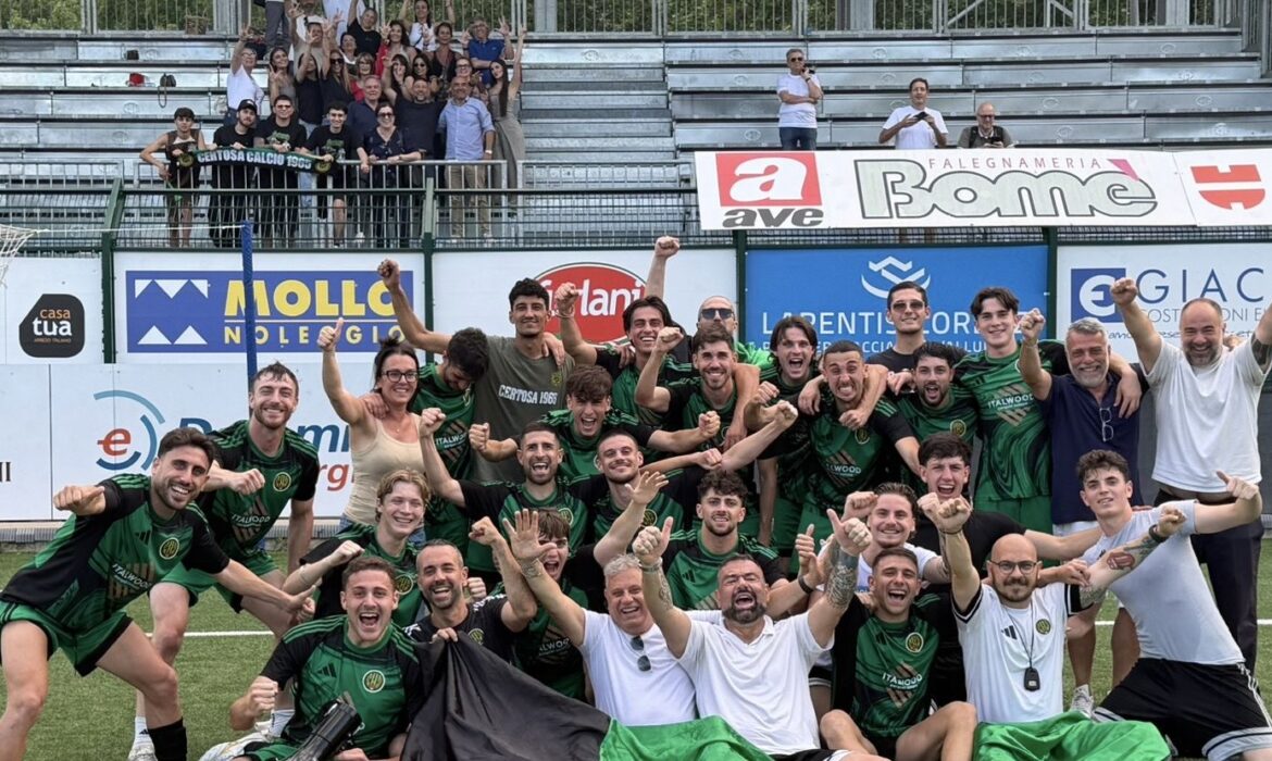 Il Certosa fa la storia! 1-3 al Levico Terme e Serie D conquistata!