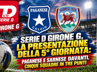 Serie D girone G, la presentazione della 5° giornata: Paganese e Sarnese davanti, cinque squadre in tre punti