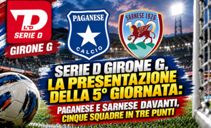 Serie D girone G, la presentazione della 5° giornata: Paganese e Sarnese davanti, cinque squadre in tre punti